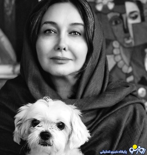 کتایون ریاحی در کنار سگش! عکس