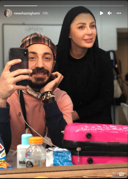 عکس دیده نشده از نیوشا ضیغمی و آقای گریمور عکس دیده نشده از نیوشا ضیغمی و آقای گریمور