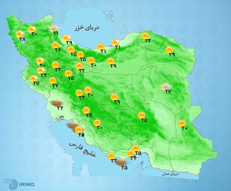 وضعیت آب و هوا، امروز ۲۷ مرداد ۱۴۰۱ / وزش باد و رگبار پراکنده در برخی مناطق کشور وضعیت آب و هوا، امروز ۲۷ مرداد ۱۴۰۱ / وزش باد و رگبار پراکنده در برخی مناطق کشور