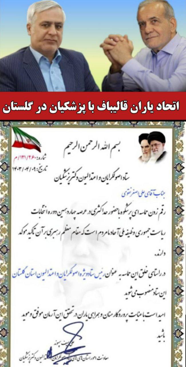 رئیس ستاد قالیباف به جمع هواداران پزشکیان پیوست