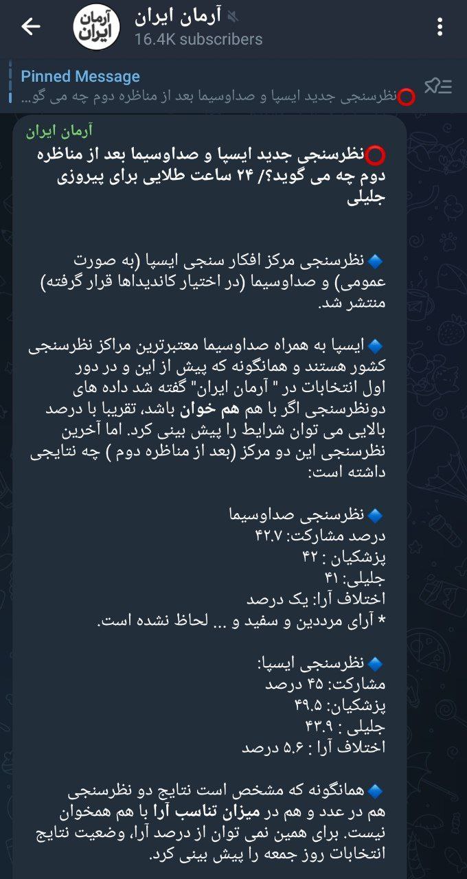 جنگِ نظرسنجیها در ستادِ انتخاباتی پزشکیان و جلیلی