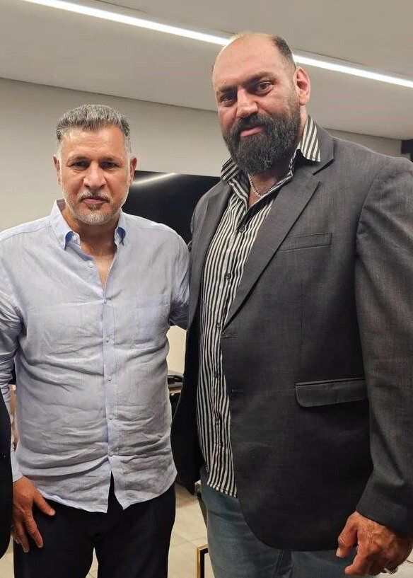 ملاقات غول واقعی ایران با علی دایی + عکس