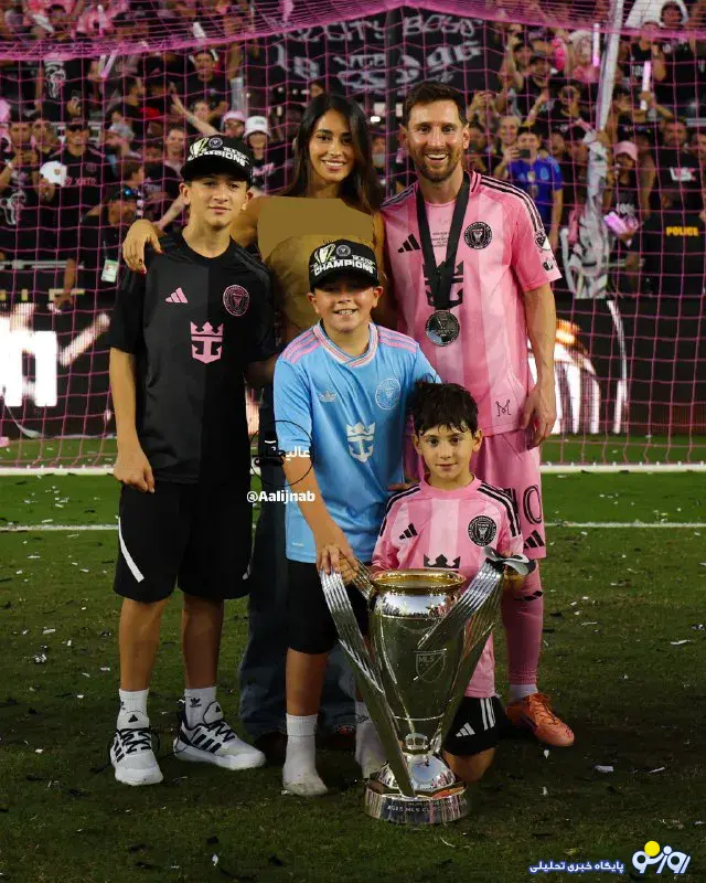 خانواده مسی و بکهام در قهرمانی اینترمیامی
