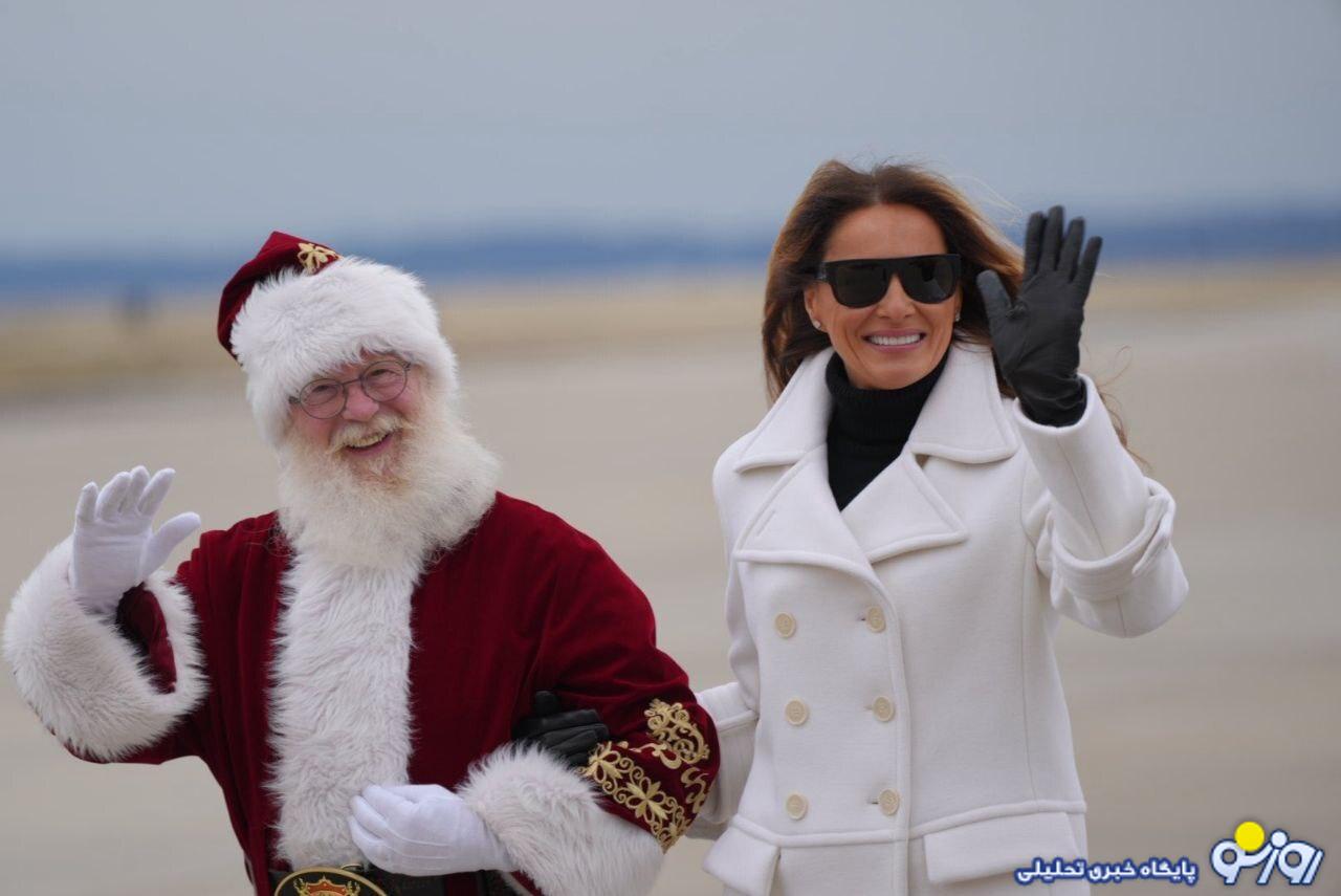 عکس ملانیا ترامپ به همراه بابانوئل!