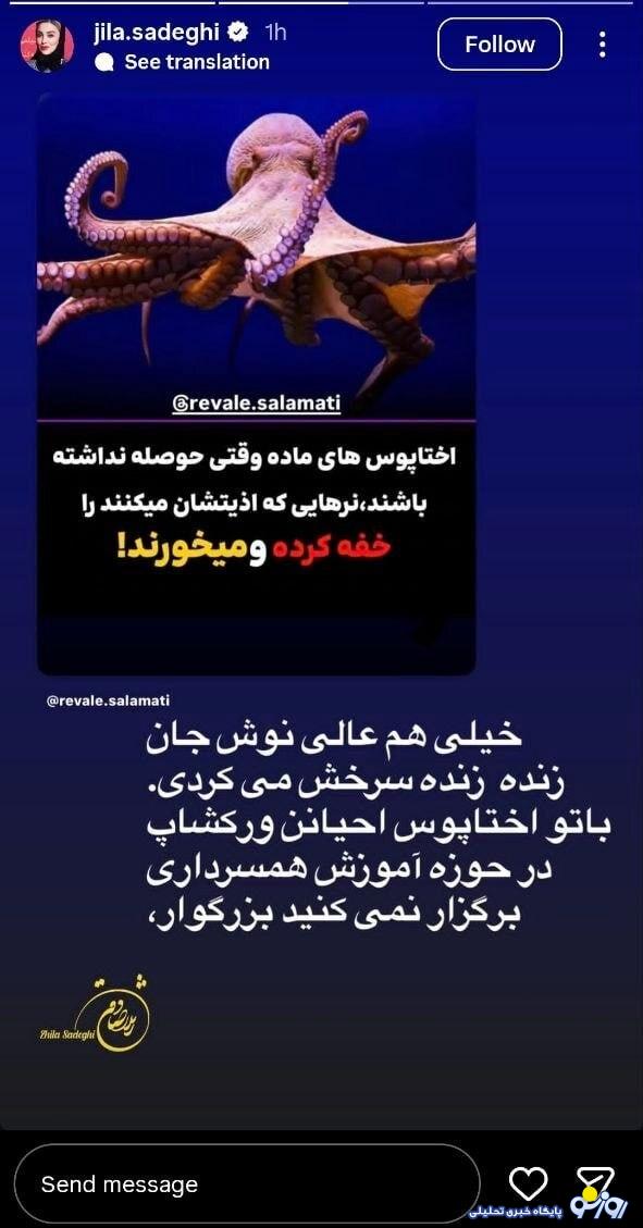 عکسی که باز ژیلا صادقی را سر زبانها نداخت! عکسی که باز ژیلا صادقی را سر زبانها نداخت!